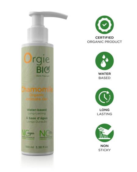 GEL LUBRIFICANTE À BASE DE ÁGUA BIO CHAMOMILE 100ML ORGIE