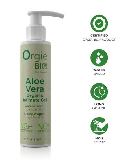 GEL LUBRIFICANTE À BASE DE ÁGUA BIO ALOE VERA 100ML ORGIE