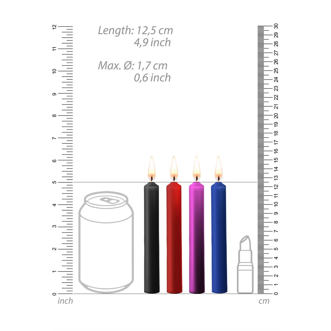 CONJUNTO DE 4 VELAS COM MIX DE CORES TEASING WAX CANDLES OUCH! - Image 4