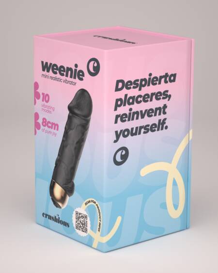 MINI VIBRADOR BALA REALISTA WEENIE PRETO CRUSHIOUS