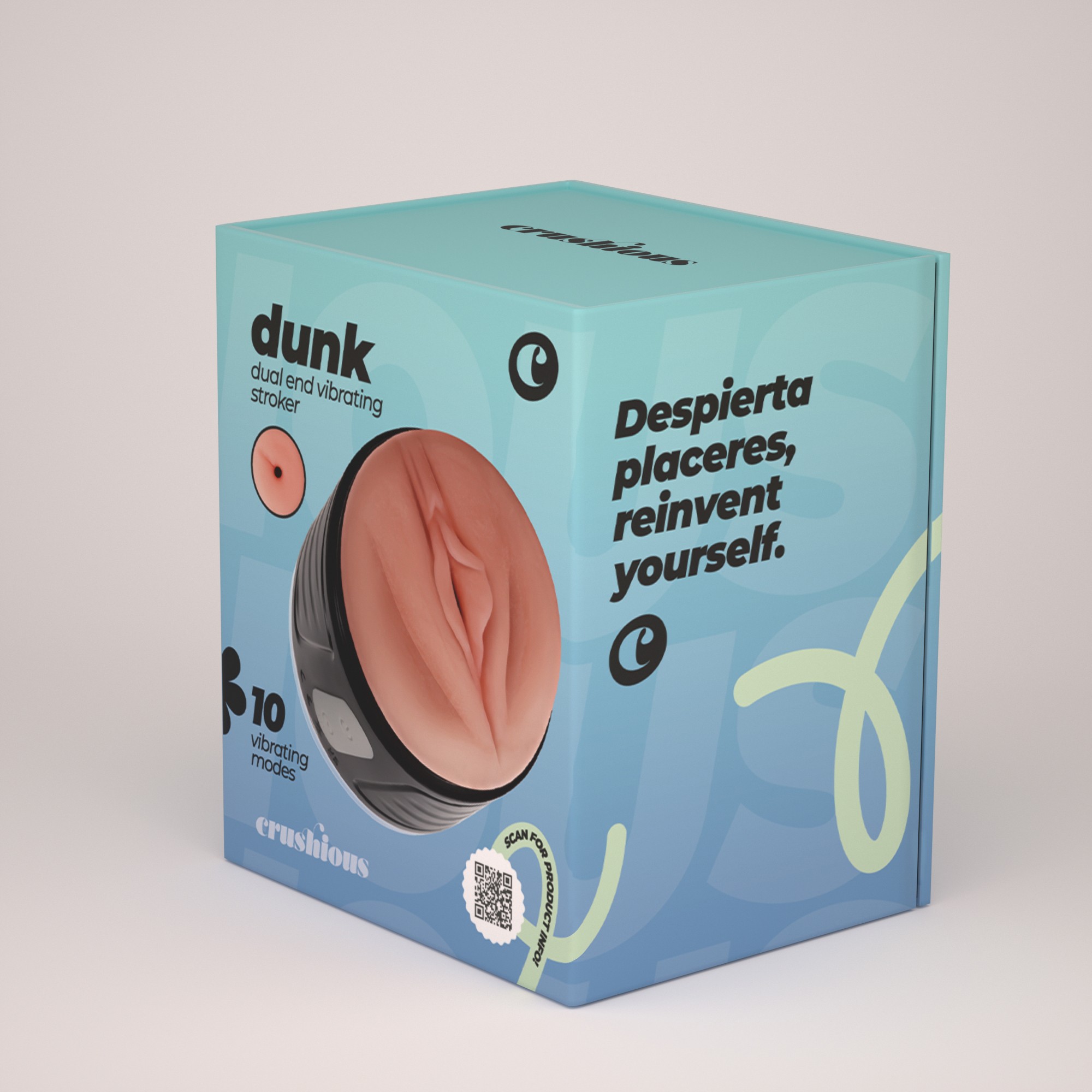MASTURBADOR CON DOBLE ENTRADA Y VIBRACIÓN DUNK CRUSHIOUS - Image 7