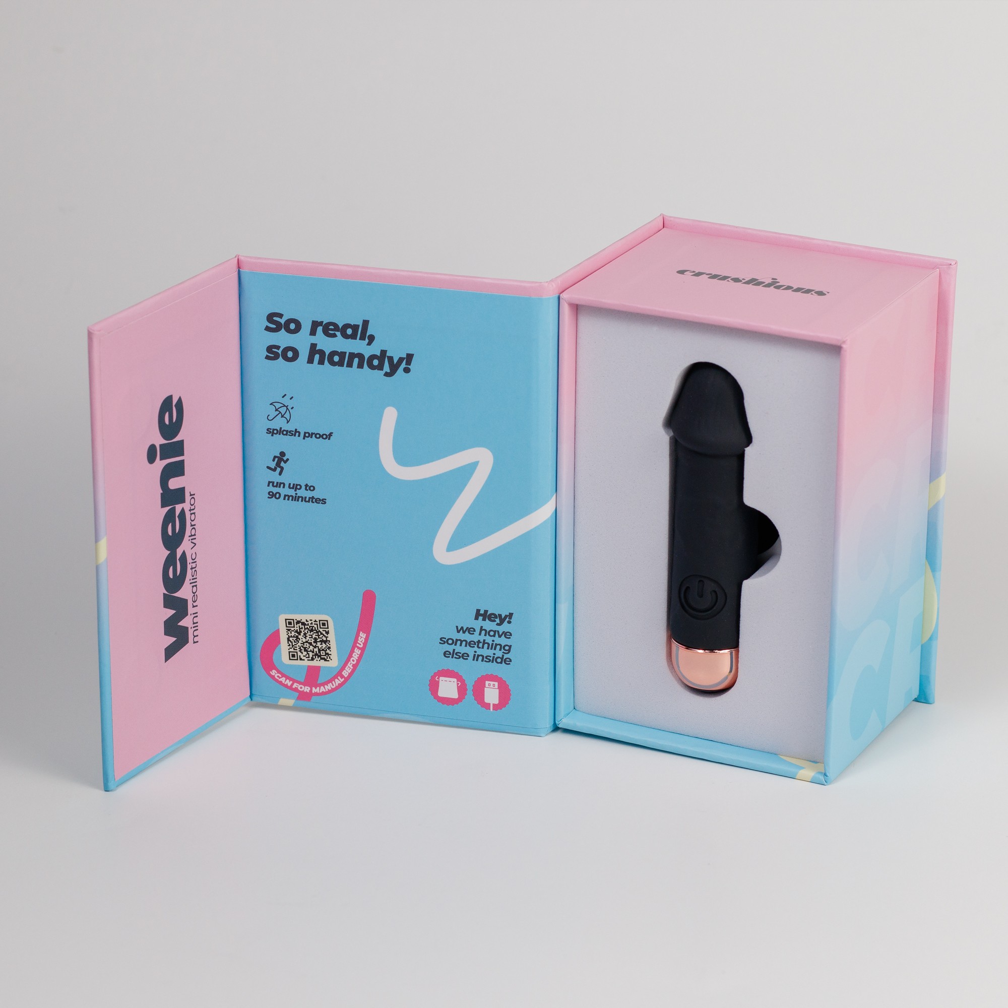 MINI VIBRADOR BALA REALISTA WEENIE PRETO CRUSHIOUS - Image 11