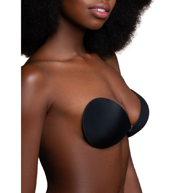 BYE-BRA - SUJETADOR INVISIBLE BEIGE COPA D - NEGRO, D
