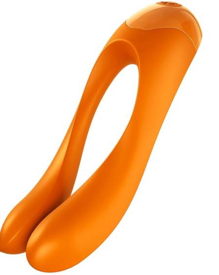 Vibrador dedo Candy Cane da Satisfyer na cor preta.