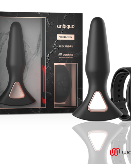 Plug anal vibrador ALEXANDRU da ANBIGUO com controle remoto