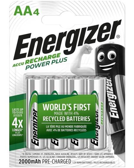 ENERGIZER - PILAS RECARGABLES AA4 BLISTER 4
