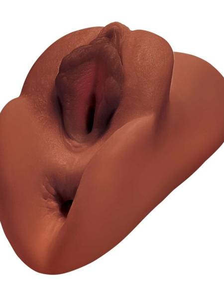 PDX PLUS - PERFECT PUSSY DOUBLE STROKER MASTURBADOR VAGINA Y ANO MARRÓN