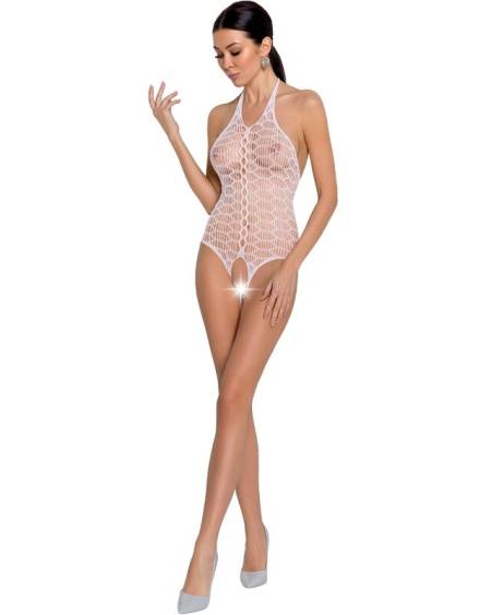 PASSION - WOMAN BS087 BODYSTOCKING BLANCO TALLA ÚNICA