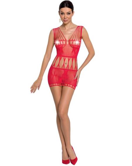 PASSION - WOMAN BS090 BODYSTOCKING ROJO TALLA ÚNICA