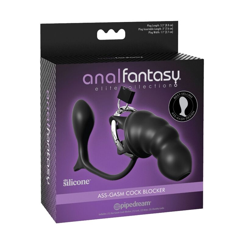 ANAL FANTASY ELITE COLLECTION - JAULA PARA PENE CON PLUG ANAL Y ESTIMULACIÓN PROSTÁTICA