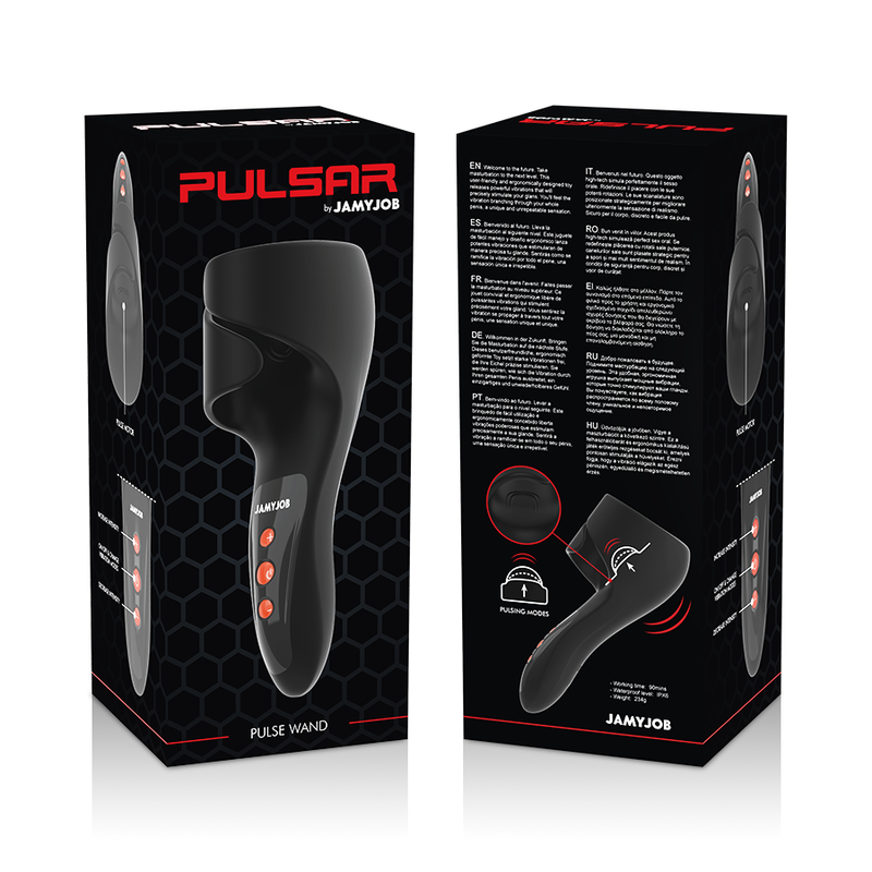 JAMYJOB - PULSAR MASTURBADOR VIBRADOR AJUSTABLE CON GOLPETEO EN GLANDE