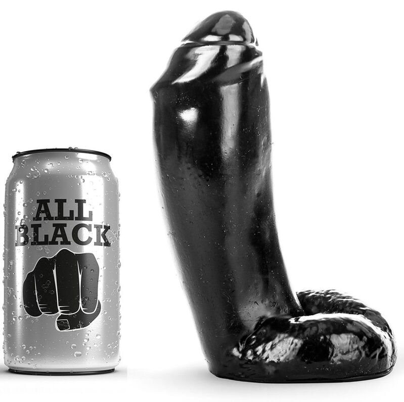 Dildo realístico All Black de 18 cm