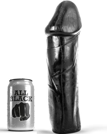 ALL BLACK - DONG 28 CM SIN TESTÍCULOS