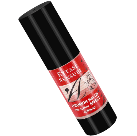 Aceite de massagem EXTASE SENSUAL sabor Piruleta com efeito calor e feromonas