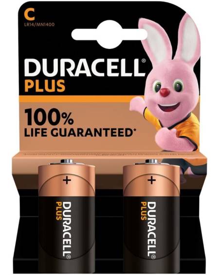 DURACELL - PLUS POWER PILA ALCALINA C LR14 BLISTER*2
