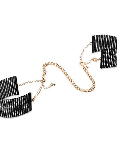 Esposas DÉSIR MÉTALLIQUE da Bijoux Indiscrets em malla metálica negra
