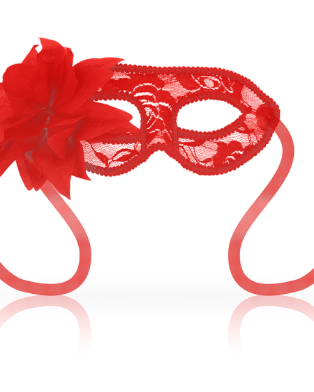 OHMAMA - MASKS ANTIFAZ CON ENCAJES Y FLOR ROJO