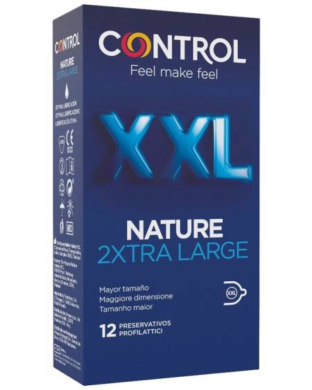 CONTROL - NATURE 2XTRA LARGE PRESERVATIVOS XXL 12 UNIDADES