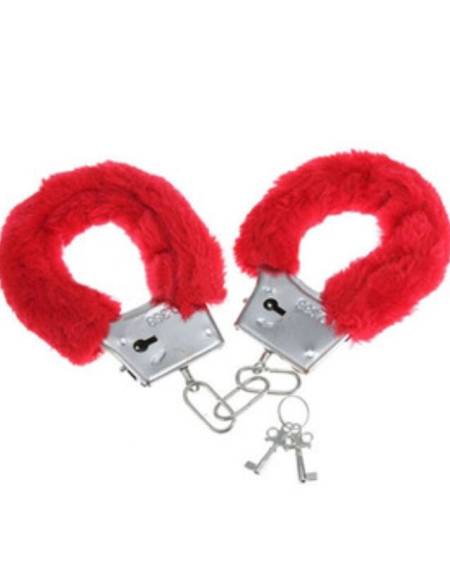 DIABLO PICANTE - ESPOSAS METAL FORRADAS ROJO