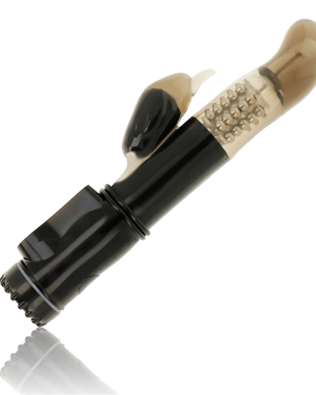 Vibrador rotador Ohmama com estimulador de clitóris delfim