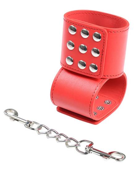 Algemas vermelhas da Ohmama Fetish com fecho a pressão