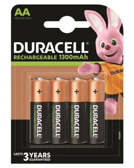 DURACELL - PILA RECARGABLE HR6 AA 1300mAh BLISTER*4