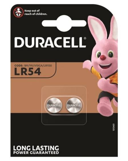 DURACELL - PILA BOTON ALCALINA LR54 LR1130 AG10 1,5V BLISTER*2