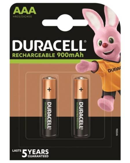 Pilas recarregáveis Duracell HR03 AAA 900mAh