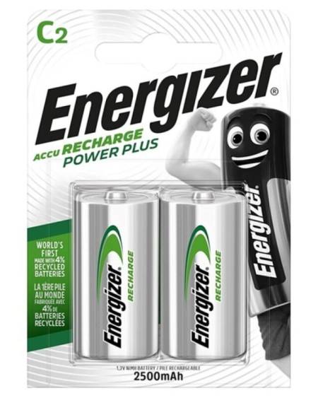ENERGIZER - POWER PLUS PILA RECARGABLE HR14 C 2500mAh BLISTER*2