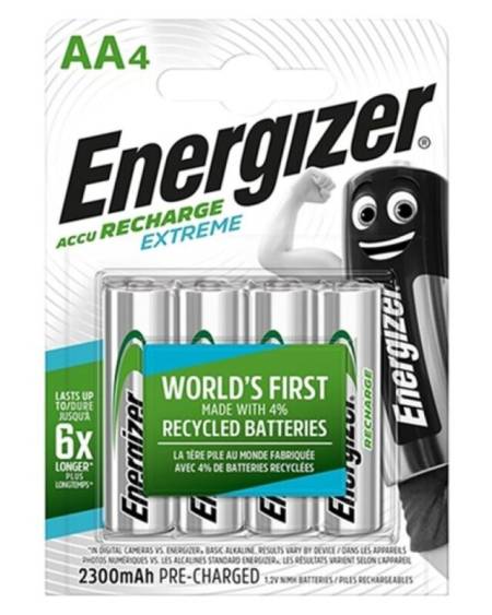 ENERGIZER - EXTREME PILA RECARGABLE HR6 AA 2300mAh BLISTER*4