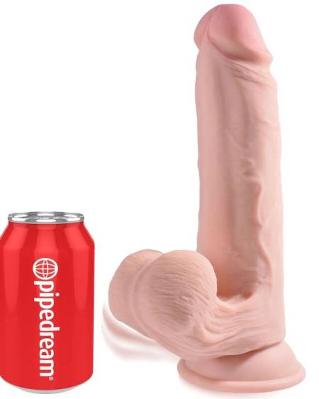 KING COCK - PLUS 3D DILDO SWINGING BALLS 20.3 CM