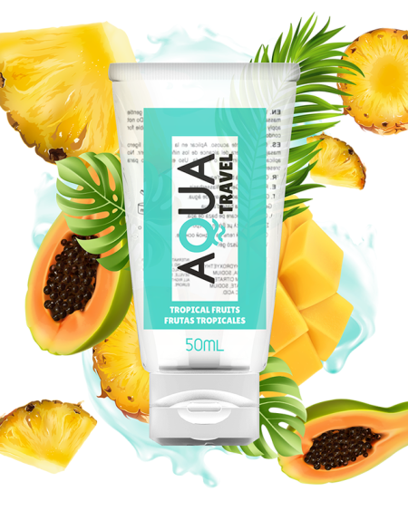 Lubrificante AQUA TRAVEL à base de água com sabor a frutas tropicais