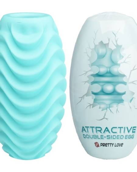 PRETTY LOVE - HUEVO MASTURBADOR DOBLE CARA TURQUESA