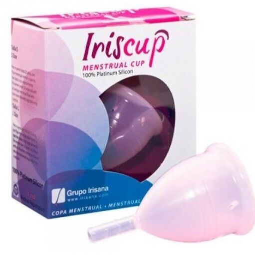 Copa menstrual IrisCup em silicone médico