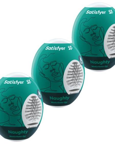 SATISFYER - 3 HUEVOS MASTURBADORES NAUGHTY