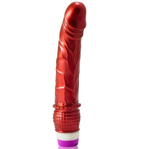 Vibrador Realístico BAILE - VIBRADOR ROJO de 23 cm
