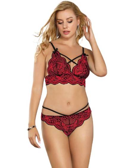 Conjunto de 2 Peças de Soutien e Cueca em Renda SUBBLIME