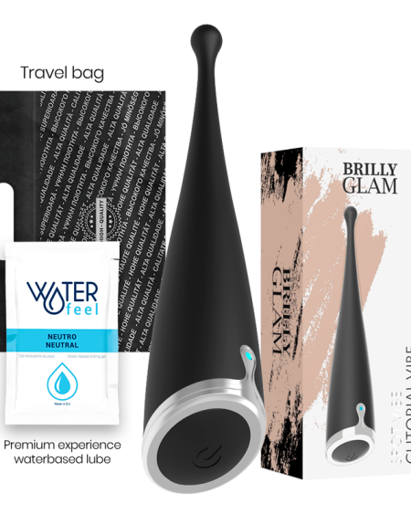 BRILLY GLAM - SPOT VIBE VIBRADOR CLITORIAL ORGASMICO SILICONA NEGRO