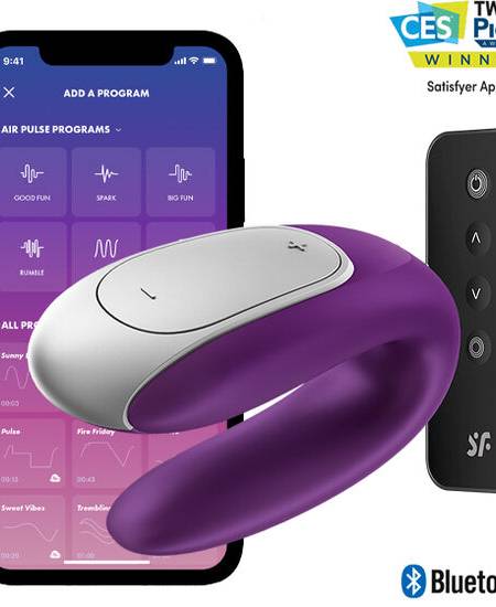 SATISFYER - DOUBLE FUN PARTNER VIBRADOR LILA