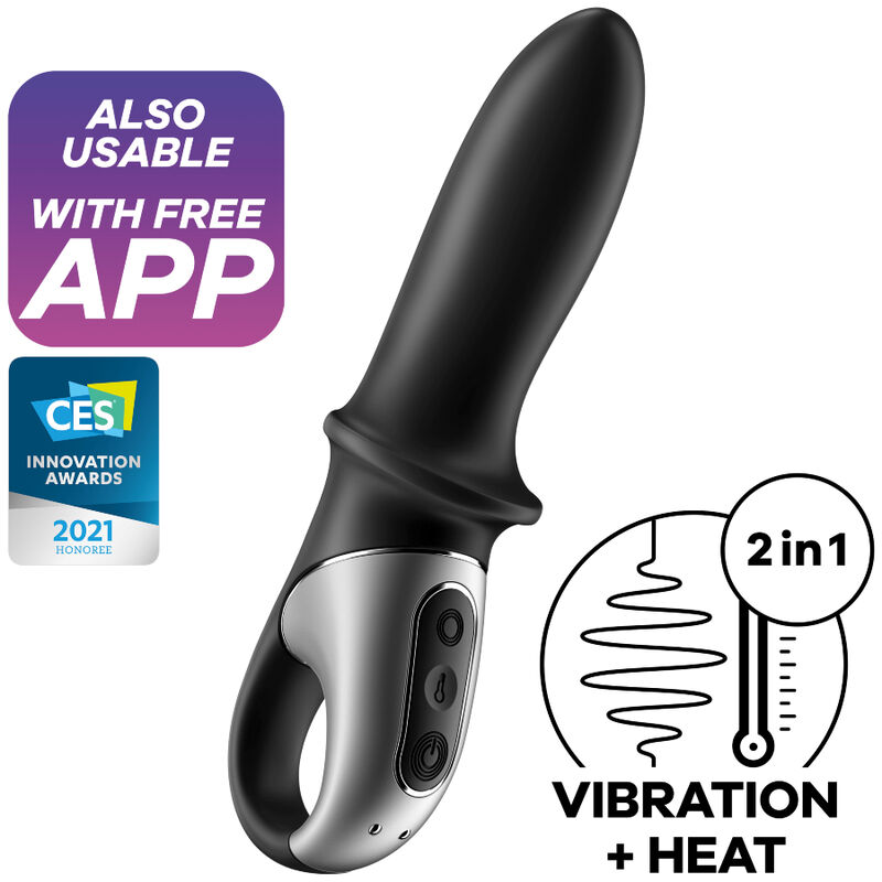Vibrador anal Satisfyer Hot Passion na cor preta