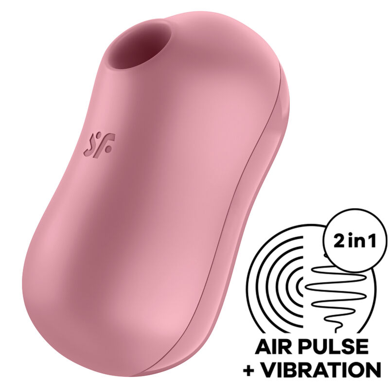 SATISFYER - COTTON CANDY ESTIMULADOR Y VIBRADOR LILA - ROSA