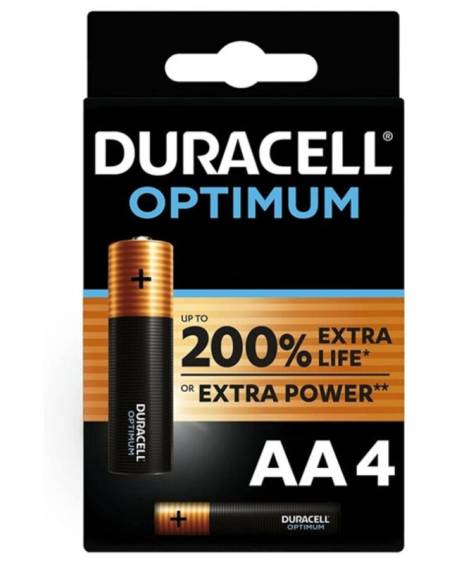 DURACELL - OPTIMUM 200 PILA ALCALINA AA LR6 BLISTER*4