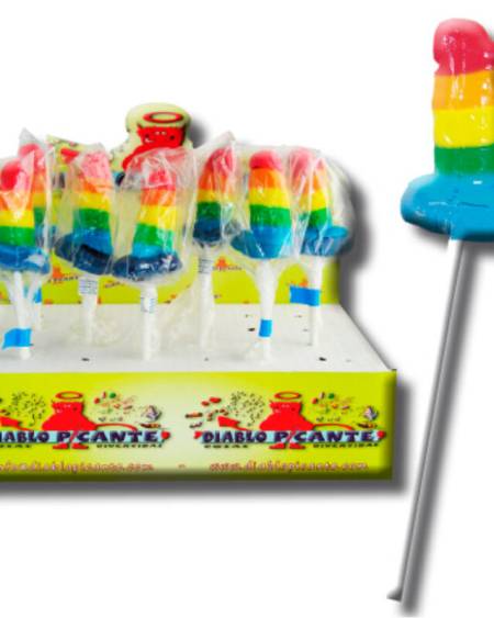 Pirulenta de gominola LGBT formato pénis