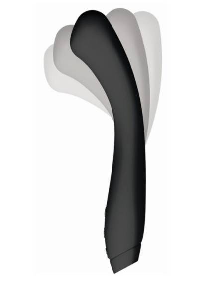 Vibrador de ponto G JE JOUE Juno Flex preto, flexível e com ponta macia