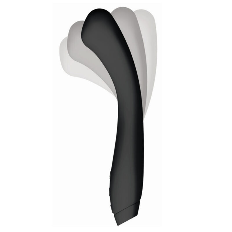 Vibrador de ponto G JE JOUE Juno Flex preto, flexível e com ponta macia