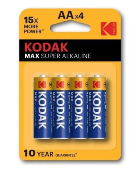 KODAK - MAX SUPER PILA ALCALINA AA LR6 BLISTER*4