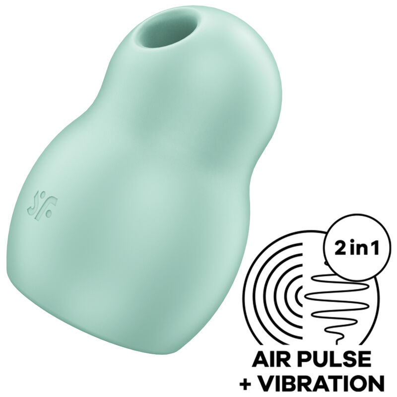 SATISFYER - PRO TO GO 1 ESTIMULADOR Y VIBRADOR DOBLE VERDE - VERDE