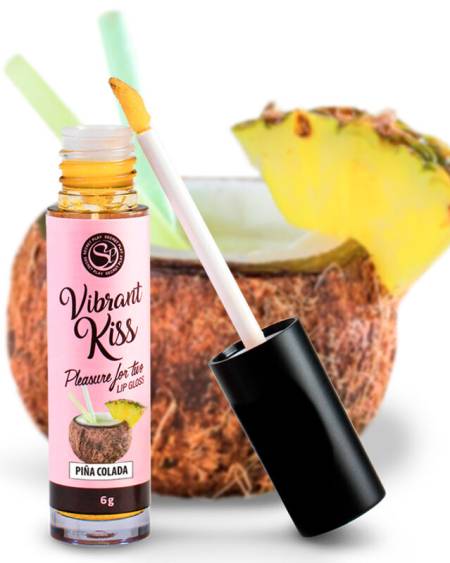 Lip Gloss Vibrant Kiss sabor Piña Colada da marca Secretplay