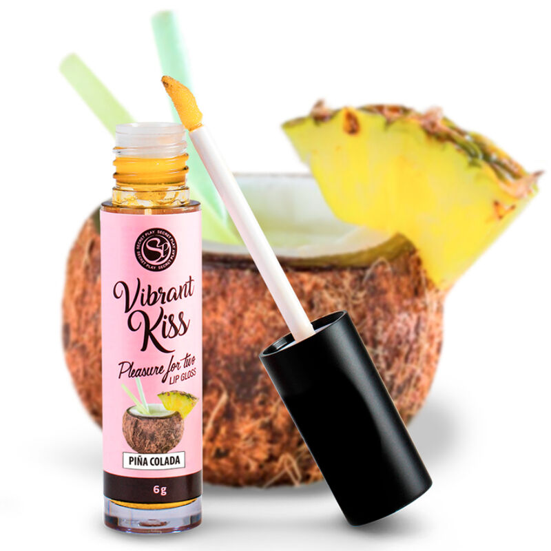 Lip Gloss Vibrant Kiss sabor Piña Colada da marca Secretplay