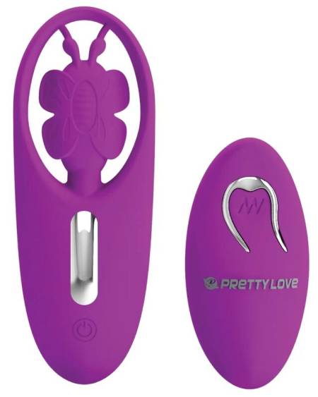 PRETTY LOVE - DANCING BUTTERFLY ESTIMULADOR PARA BRAGUITA CON CONTROL REMOTO LILA